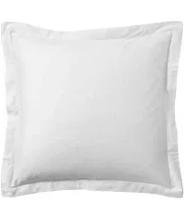 1 FRESH IDEAS Poplin Tailored Polyester/Cott<wbr/>on Pillow Sham, Euro White 26X26