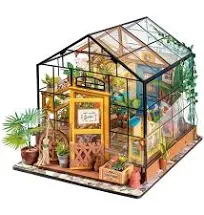 Robotime Cathy&#039;s Flower House with LED light Dollhouse Kit