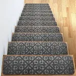 Carpet Stair Treads Set of 13 Non Slip/Skid Rubber Runner Mats or Rug Tread –...