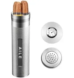 Aile Cigar Stainless Steel Humidor