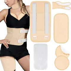 Castor Oil Pack Wrap Kit - Castor Oil Packs for Women Men, Castor Oil Body Wraps for Entire Body Stomach Neck Breast Knee, Adjustable Cotton Castor Oil Compress Pack Wrap for S to Plus Size