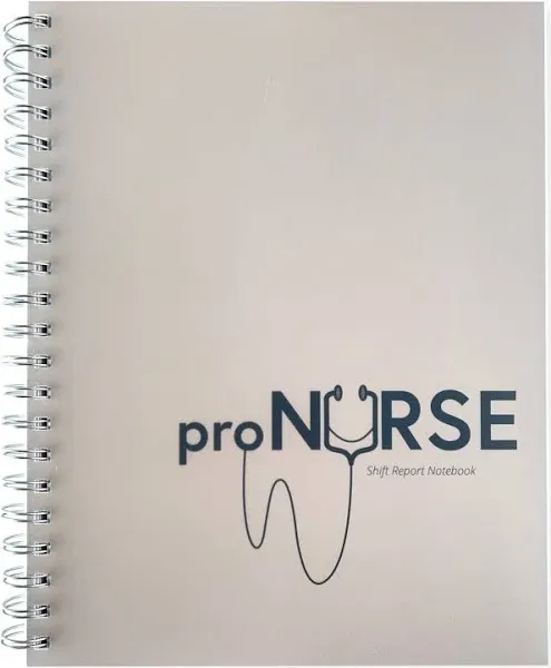 Portage ProNurse Report Spiral Notebook – 200 Patient Templates, 8.5"x11",Essential For Nurses, Makes Shift Reporting A Breeeze, 100 Sheets