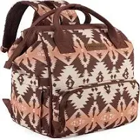 Montana West Wrangler Callie Diaper Bag Backpack with Stroller Straps Multifunction Baby Travel Bag WG2204-9110BR