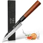 5&#034; Utility Knife 3 Layer 9CR18MOV Steel Octagon Handle Fruit Carving &amp; Paring