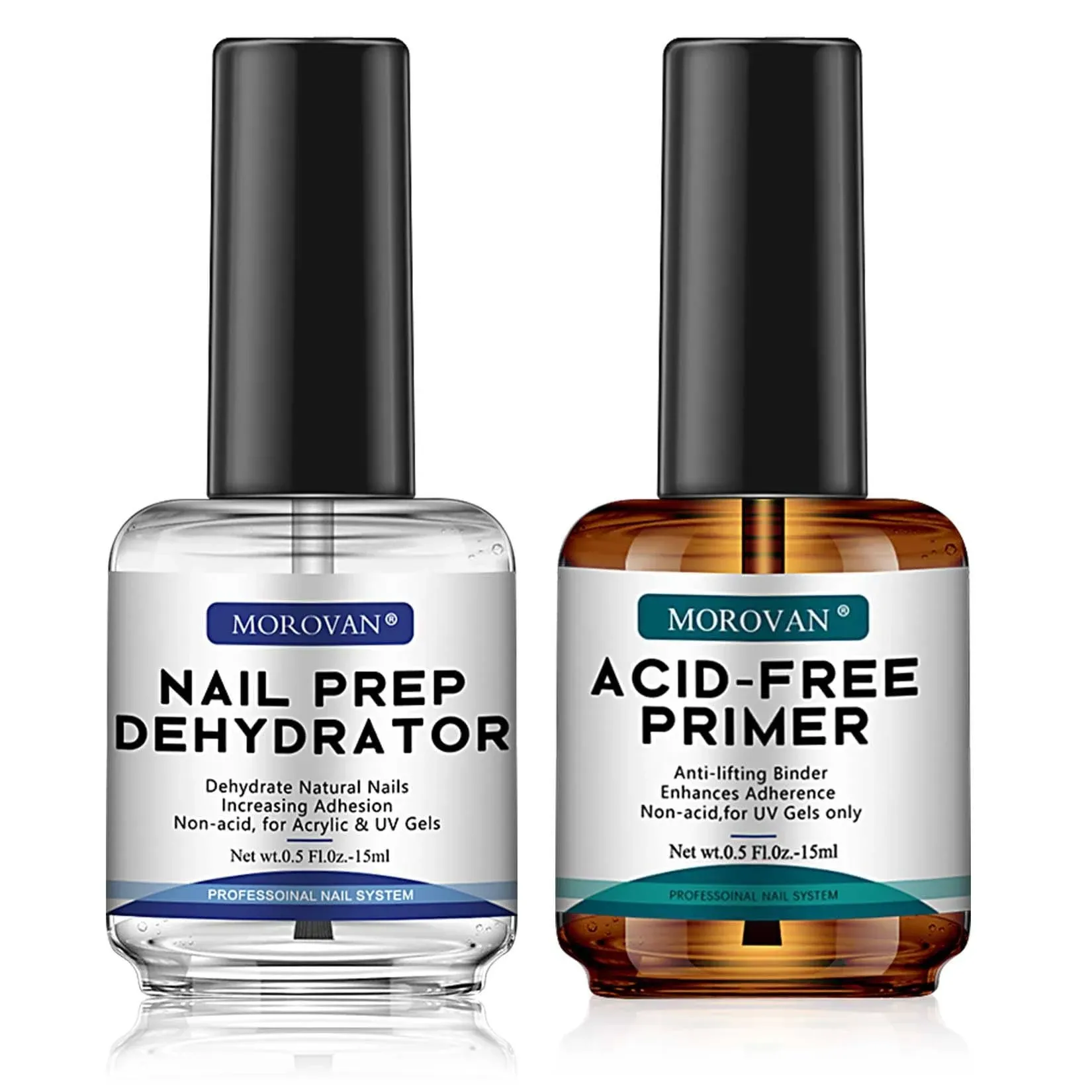 Professional Natural Nail Prep Dehydrate and Acid-Free Primer, Dehydrator for Ac