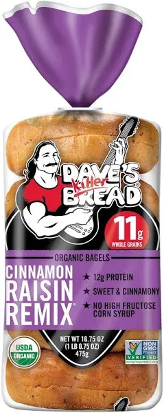 Dave's Killer Bread Organic Cinnamon Raisin Remix Bagels