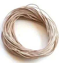 1 Mm Natural Untreated Leather Cord, 25 Meters Hank (82 Feet)