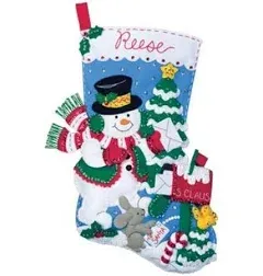 Bucilla Delivering The Mail Felt Applique Stocking Kit