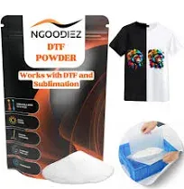 NGOODIEZ DTF Powder Digital Transfer - Hot Melt Adhesive, 17.6 oz, White 