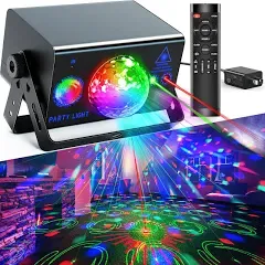 Sound Activated LED Disco Ball w/Remote - Party Lights