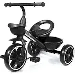 KRIDDO Kids Tricycles Age 24 Month to 4 Years, Toddler Kids Trike for 25 to 5 Year Old, Gift Toddler Tricycles for 2-4 Y, Black