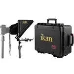 ikan Elite Universal Tablet & iPad Teleprompter with Rolling Hard Case for Light Stand