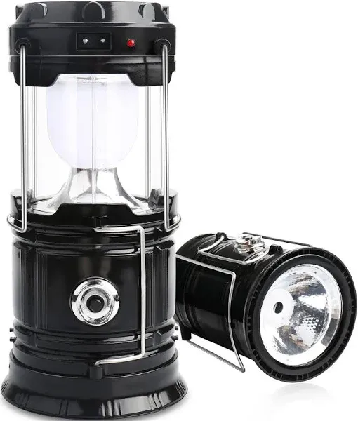 2 Pack LED Camping Lantern Solar Lantern, Collapsible Solar Camping Lights, R...