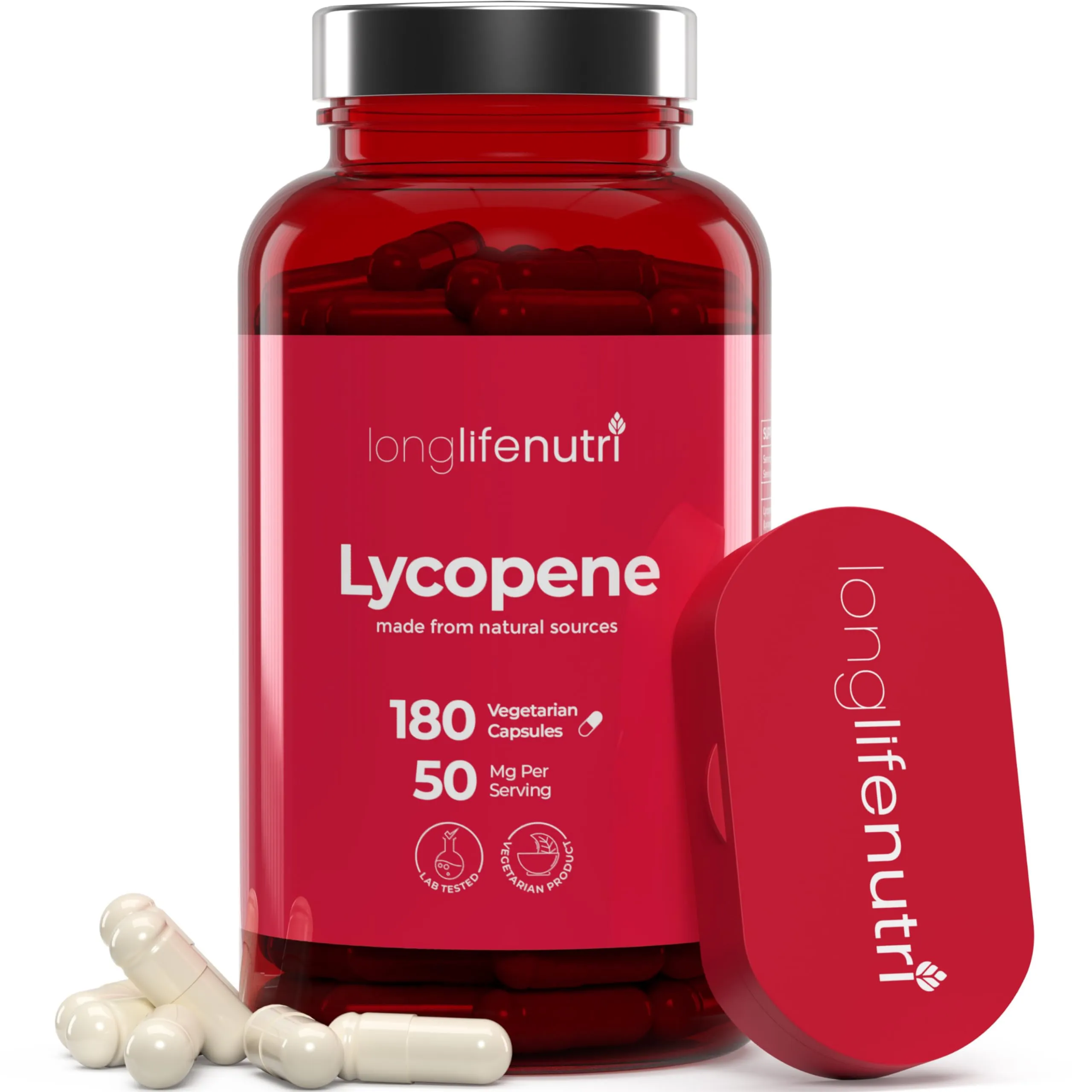 Longligenutri Lycopene 50 mg - 180 Vegetarian Capsules - 11/2026