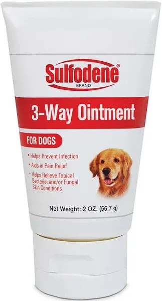 Sulfodene 3-Way Dog Wound Care Ointment, Relieves Pain &amp; Prevents Infection 2oz