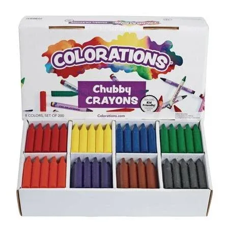 Colorations Chubby Crayons Value Pack - Set of 200