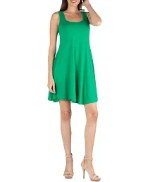 24seven Comfort Apparel Women's Sleeveless A-Line Fit and Flare Skater Dress