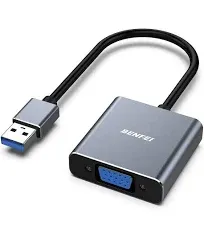 BENFEI USB 3.0 to VGA Adapter, USB 3.0 to VGA male to Female Adapter for Windows 11, Windows 10, Windows 8.1, Windows 8, Windows 7