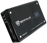 Rockville ATOM 8B 8-Channel 3500 Watt Marine/Boat Amplifier w/Bluetooth+Amp Kit