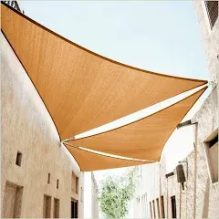 Equilateral Triangle Sun Shade Sail Canopy, Commercial Grade, 17 Sizes, 9 Colors