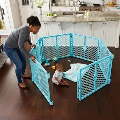 Toddleroo by North States Superyard Indoor - Outdoor Play Yard: Safe Play Area Anywhere