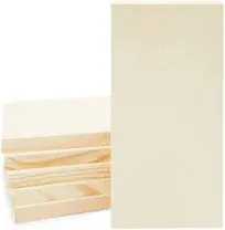 6 Pack Unfinished Wood Canvas Boards for Painting, Blank Deep Cradle 6x12 Panels for Art, Wall Decor (0.85 In Thick)