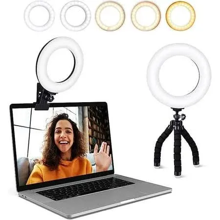 ACMEZING  Video Conference Lighting Kit, Ring Light Clip on Laptop Monitor with