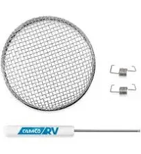 Camco 42144 Flying Insect Screen - FUR 500,3.6" Diameter X 1.3, Stainless Steel, Pack of 1