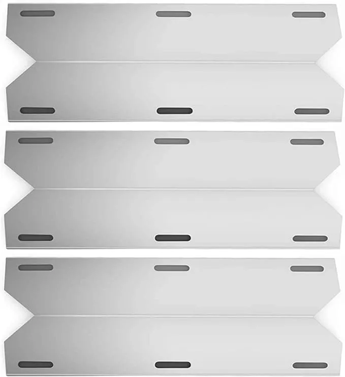 Hongso SPA231 (3-Pack) Stainless Steel BBQ Gas Grill Heat Plate, Heat Shield, Heat Tent, Burner Cover, Vaporizor Bar, and Flavorizer Bar for Costco Kirland, Jenn-air, Nexgrill, Lowes (17 3/4