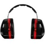 PELTOR™ Optime™ 105 Earmuff, 30 dB NRR, Black/Red, Over-the-Head