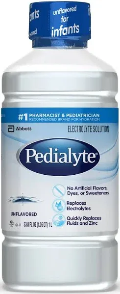 Solucion De Electrolitos Pedialyte, Sin Sabor, Bebida Hidratante 33,81 Onzas ...