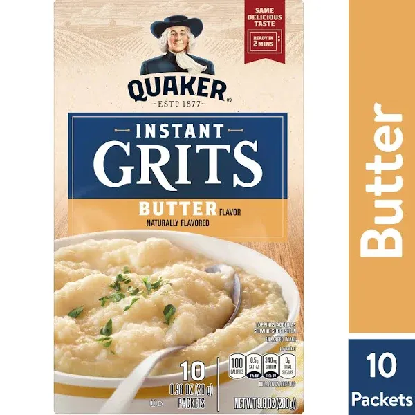 Quaker Instant Grits, Butter Flavor, Value Pack, 22 Packets