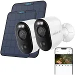 Reolink 2pcs Argus 3 Ultra with Black Solar Panel 2 4K Battery/Solar-Powered Standalone WiFi Camera with Color Night Vision