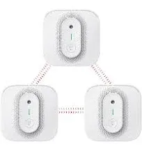 X-Sense Smoke Detector Carbon Monoxide Detector Combo Hardwired with Voice Location, Hardwired Interconnected Smoke and Carbon Monoxide Detector, Model XP02-AR, 3-Pack