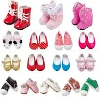 6 Pairs Doll Shoes Fits 14.5 Inch Doll American Wellie Wishers Dolls 100% Get Boots Doll Accessories