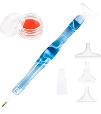 RovyFota Diamond Painting Pen, Handmade Resin Diamond Painting Pens with Glue Clay and Various Tips, More Comfortable and Faster