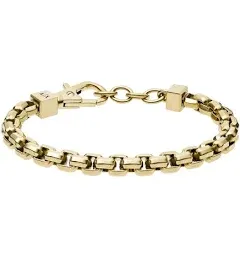 Armani Exchange Men's Gold-Tone Stainless Steel Chain Bracelet