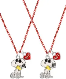 Peanuts Girls Snoopy & Woodstock Best Friends Necklace