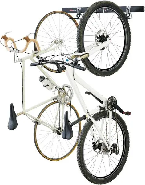 Rubbermaid FastTrack Garage 3-Piece Bike Storage Kit w/ 32&#034; Rail &amp; 2 Bike Hooks