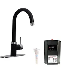 Westbrass HotMaster 3-in-1 Kitchen Faucet with DigitHot Instant Hot Tank and Single In-Line Water Filter