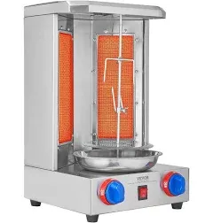 VEVOR Shawarma Grill Machine, 13 lbs Capacity, Chicken Shawarma Cooker with 2 Burners