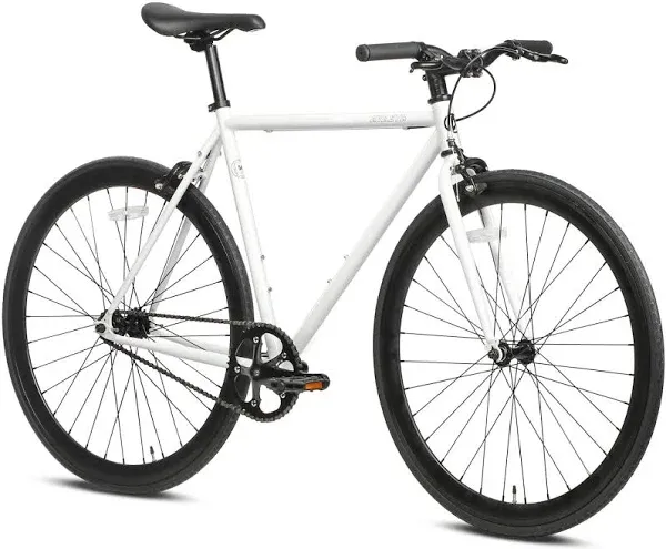 AVASTA 700c 47 in Single Speed Loop Fixed Gear Urban Commuter Fixie Bike, White