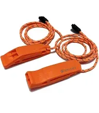 Emergency Safety Whistle with Lanyard, Loud Pea-Less Whistles for Boating Kayaking Life Vest Survival Rescue Signaling.