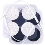 TENS Unit Pads, 40PCS Round Electrodes Pads, 1.25&#034; Reusable Carbon Electrothe...