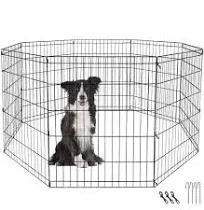 30" Pet Dog Playpen Exercise Fence Cage Kennel 8 Panel Outdoor