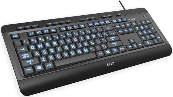 Azio Large Print 3 Color Backlit Keyboard KB505U