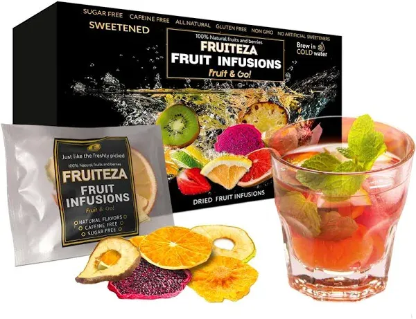 Fruiteza Fruit Tea Infusions Sampler (Count of 10) Sweetened