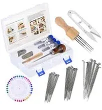 lmzay Needle Felting Tools, Wool Felting Supplies, Needle Felting Kit with 60 Pcs Needles Felting Needles, Foam Mat, Wooden Handle, Scissors, Perfect