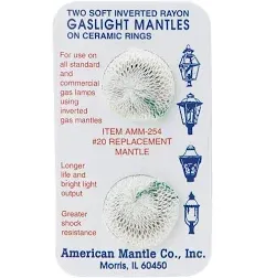 American Mantle Soft Inverted Gaslight Mantle 2-Pack