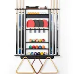 XCSOURCE Pool Stick Holder, 2-IN-1 Pool Cue Rack &amp; Ping Pong Paddle Holder, 100%